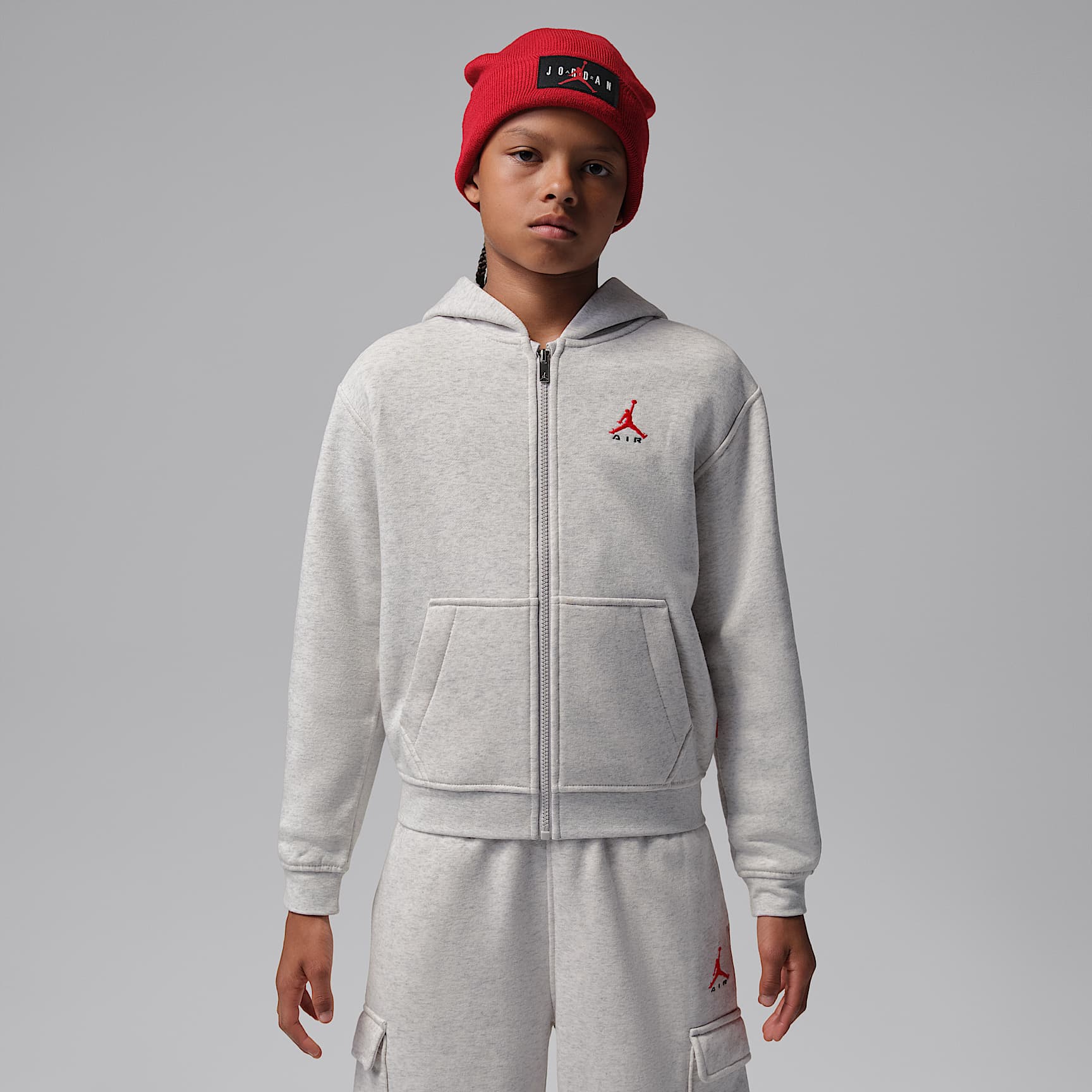 Jordan Brooklyn Fleece Older Kids' Full-Zip Hoodie. Nike LU